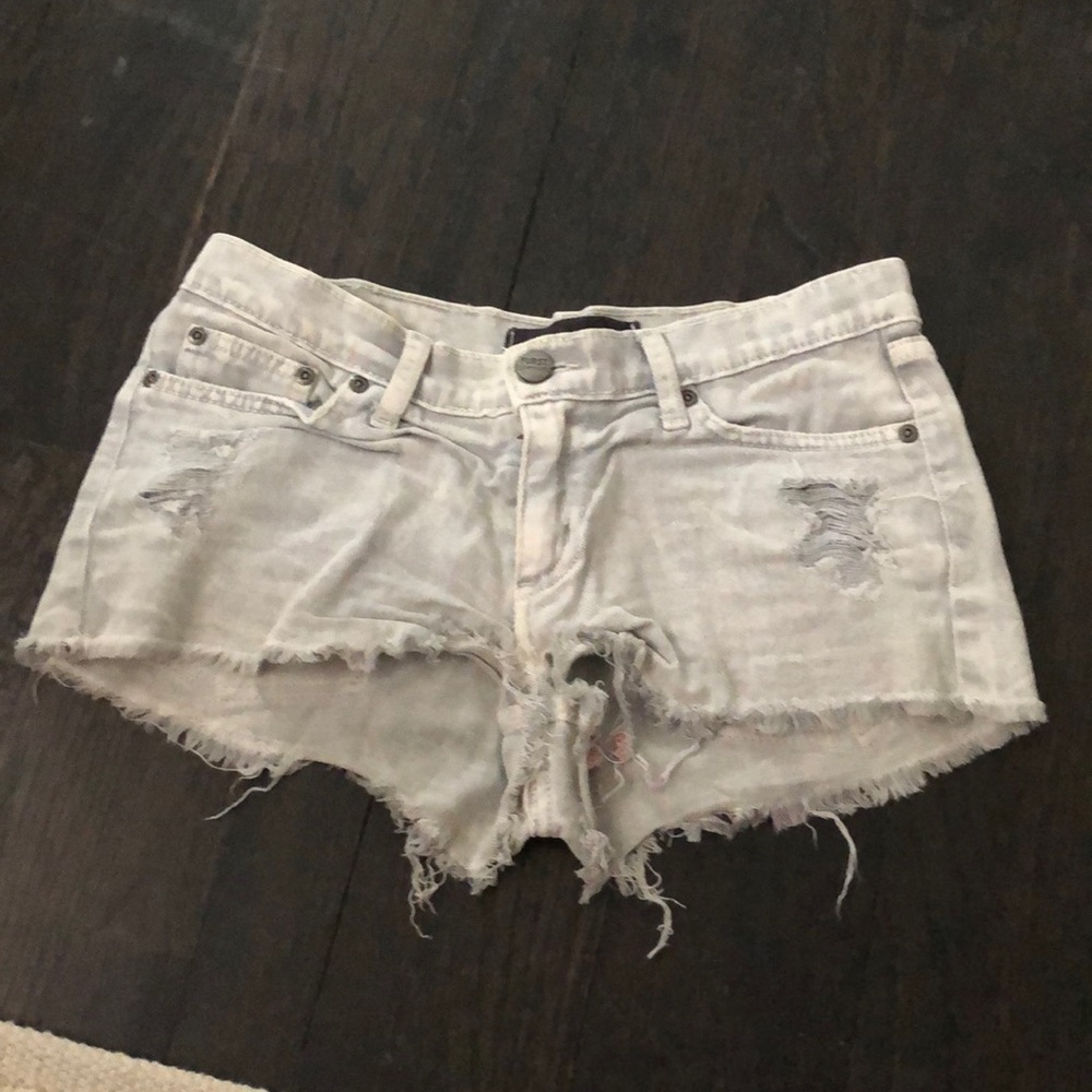 LF Grey denim shorts